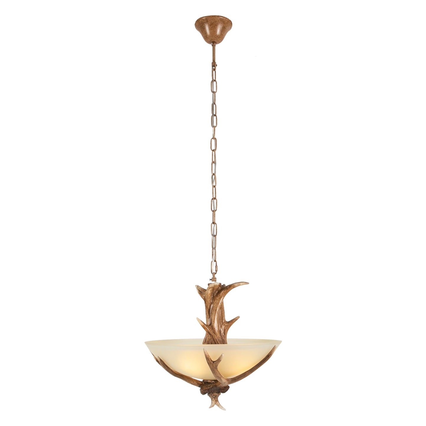 Vintage Faux Antler Ceiling Lamp with Adjustable Height