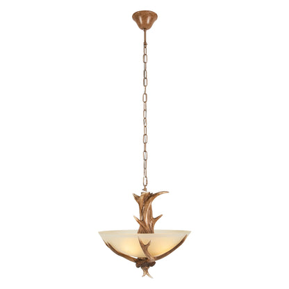 Vintage Faux Antler Ceiling Lamp with Adjustable Height