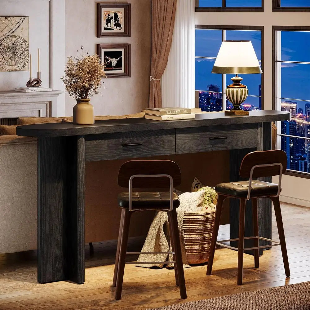 Farmhouse Console Table with 2 Drawers