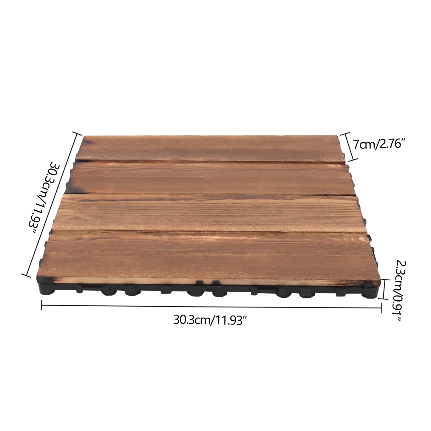 Outdoor Hardwood Interlock Flooring Tiles for Patio & Balcony