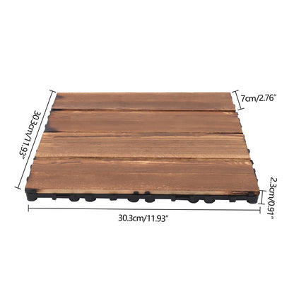 Outdoor Hardwood Interlock Flooring Tiles for Patio & Balcony