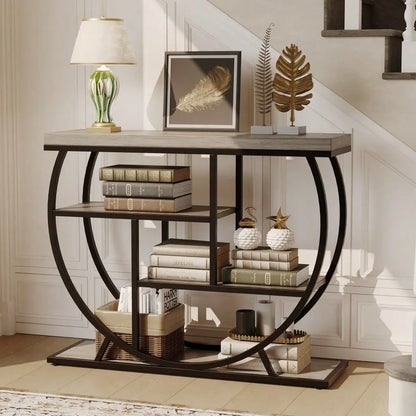 Farmhouse Industrial Console Table