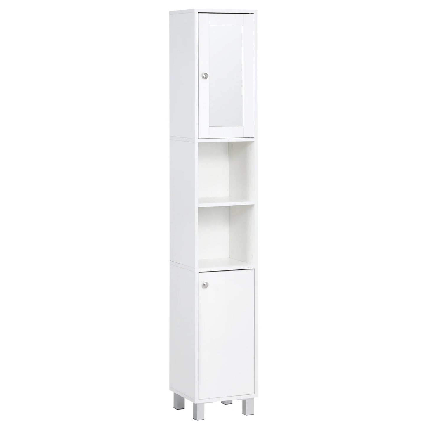 70.75" Tall, Storage Cabinet with Mirror for Bathroom or Living Room