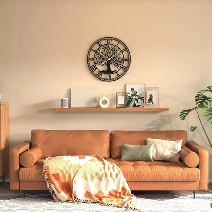 27" Farmhouse Tree of Life Wall Clock