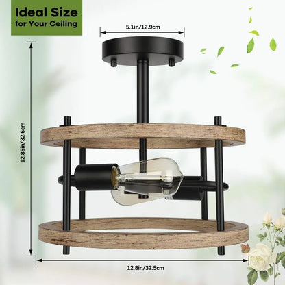 Farmhouse Industrial Ceiling Light Fixture