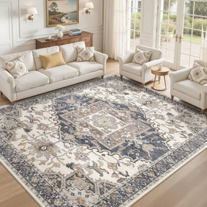 8' x 10' Non-Slip Vintage Area Rug