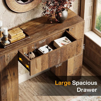 Farmhouse Wooden Entryway Table
