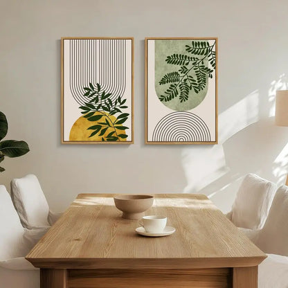Green Boho Wall Art for Room Decor