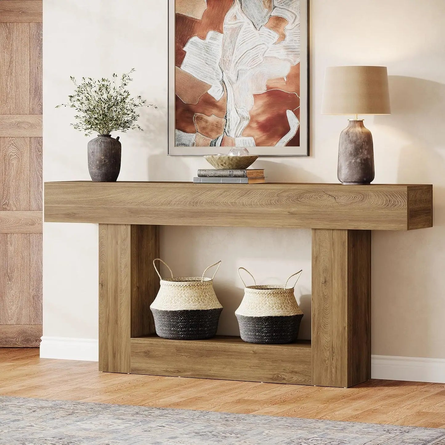 Rustic Farmhouse, Wooden Entryway Table or Living Room TV Stand
