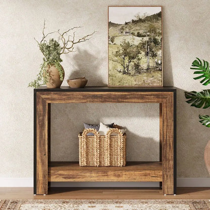Farmhouse Console Table for Entryway or Living Room