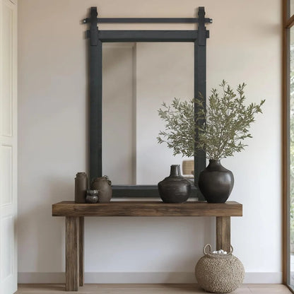 24"x36" Farmhouse Barn Door Mirror, for Bathroom, Living Room or Entryway