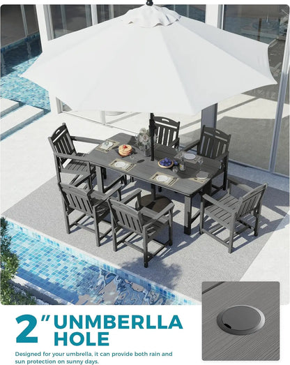 7-Piece, Outdoor Dining Set for 6
