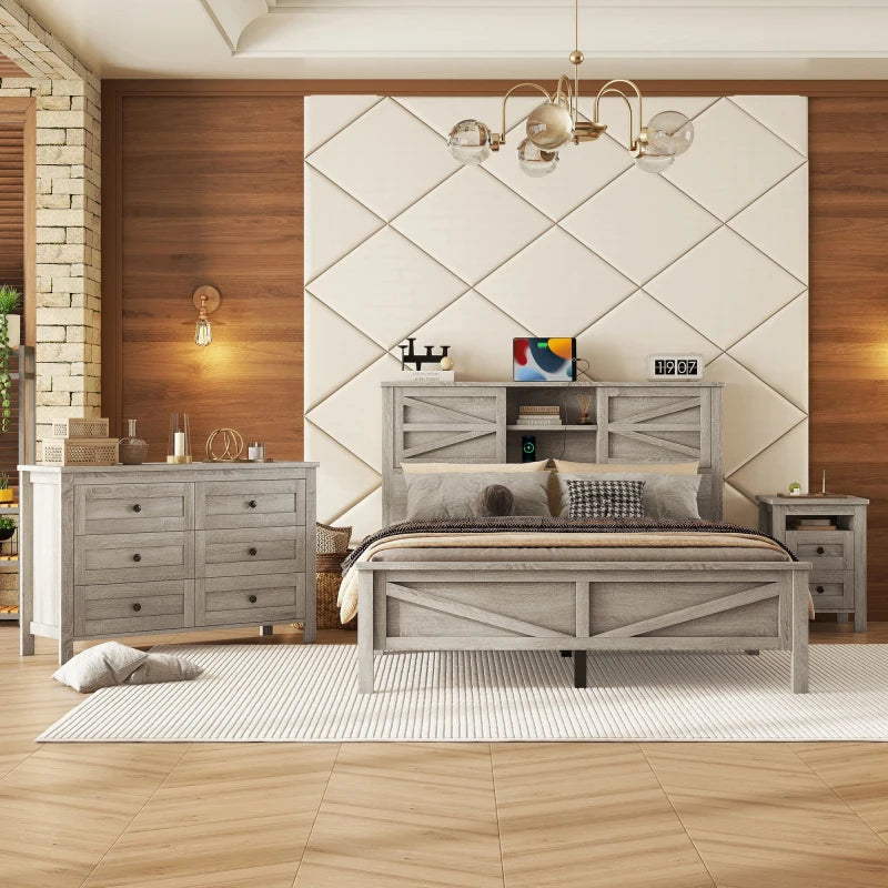 3-Piece Farmhouse Bedroom Sets Full & Queen Size