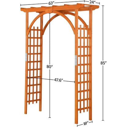 Wooden Garden Trellis Arch for Climbing Plants