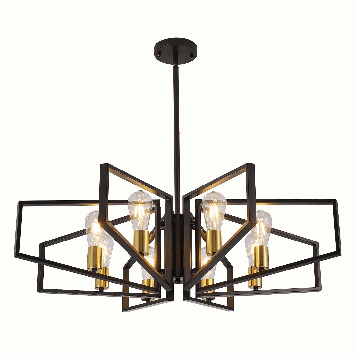 Geometric Metal Chandelier Ceiling Light for Living Room