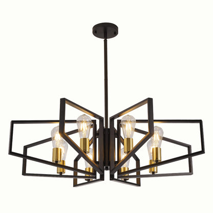 Geometric Metal Chandelier Ceiling Light for Living Room