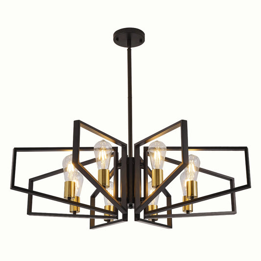 Geometric Metal Chandelier Ceiling Light for Living Room