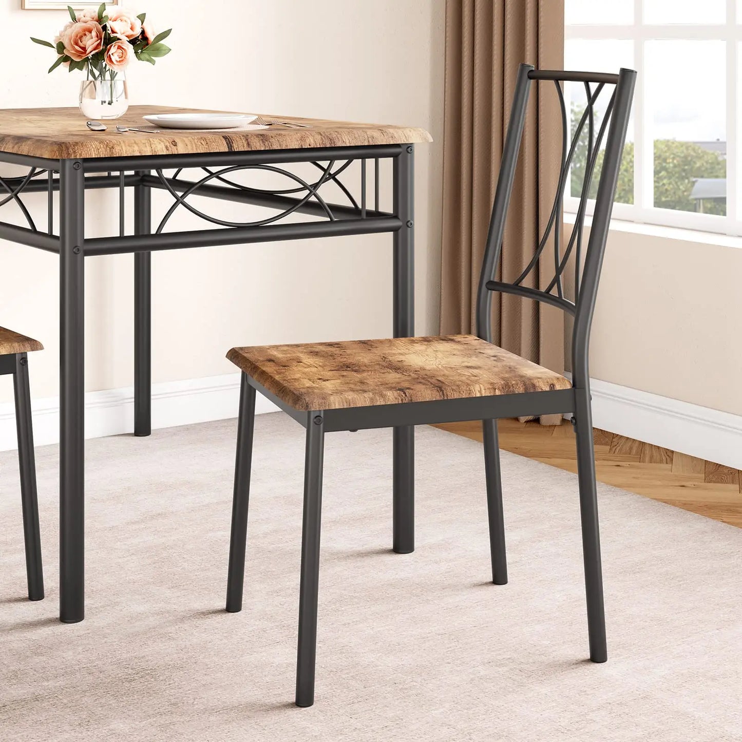 5 Piece Kitchen Table Set with Chairs