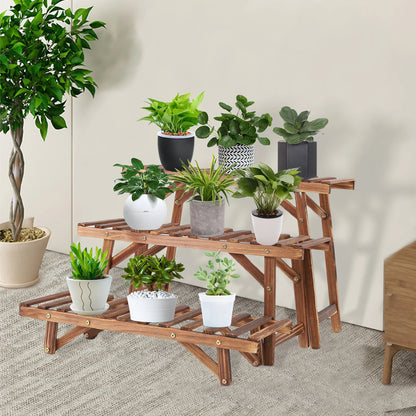 Wooden Plant Stand for Indoor, Patio or Garden