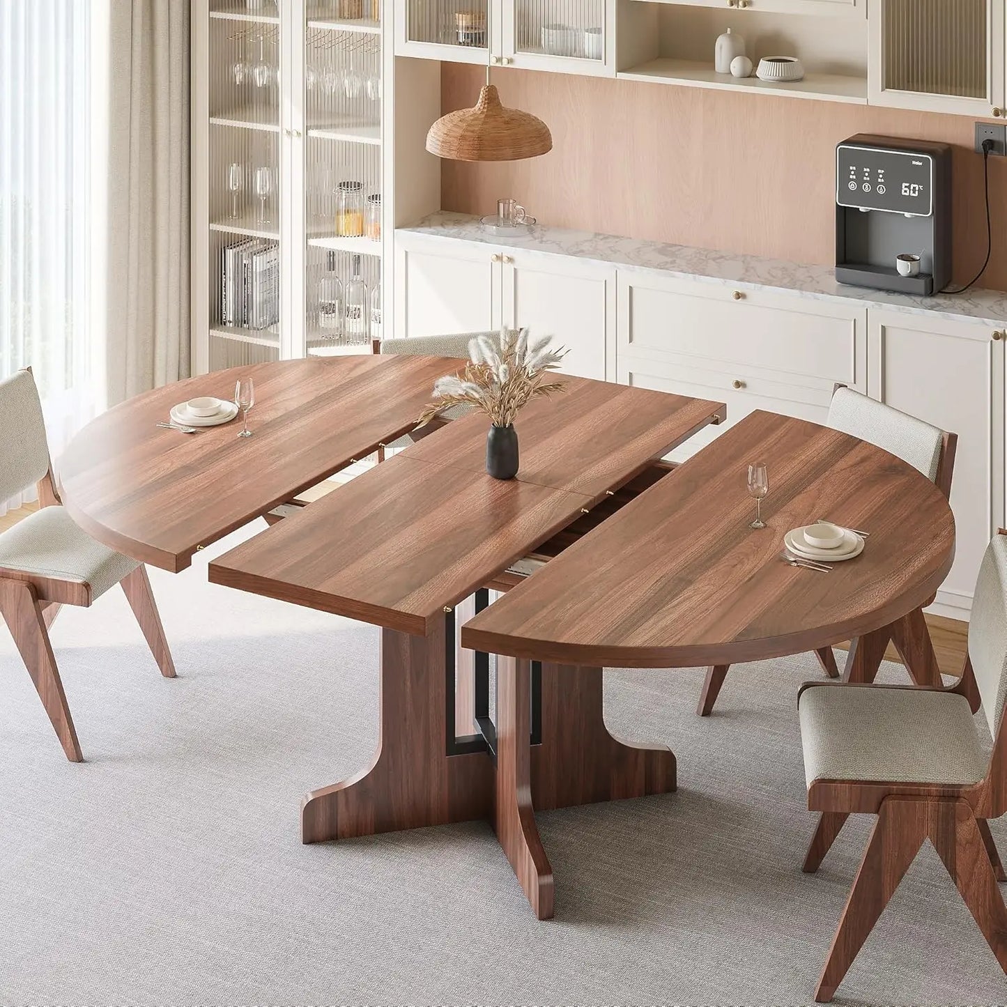 Extendable Wooden Dining Table seats 4-6