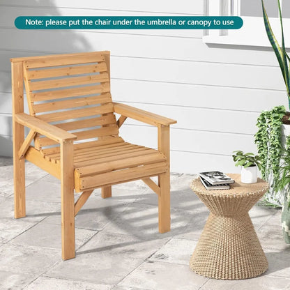 Solid Wood Outdoor Patio Chair