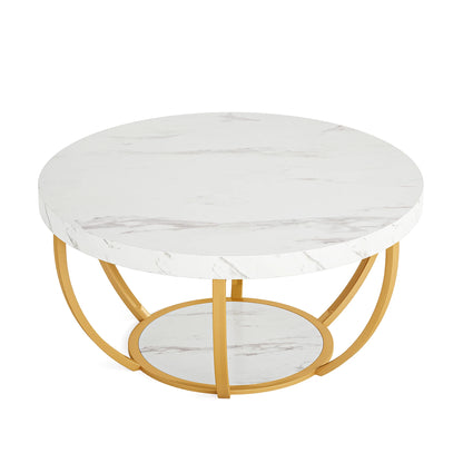 Farmhouse Industrial Round Coffee Table