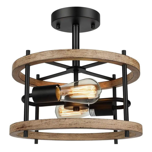 Farmhouse Industrial Ceiling Light Fixture