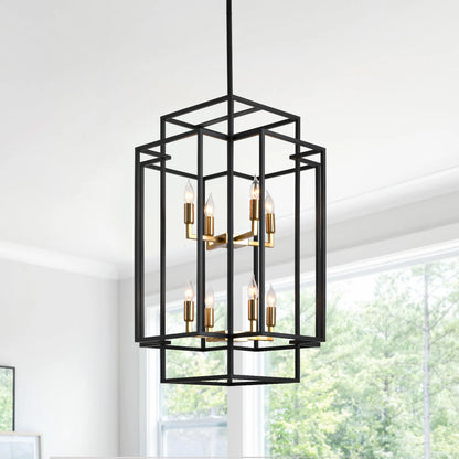 Farmhouse Lantern Pendant Light for Dining Room, Living Room or Entryway