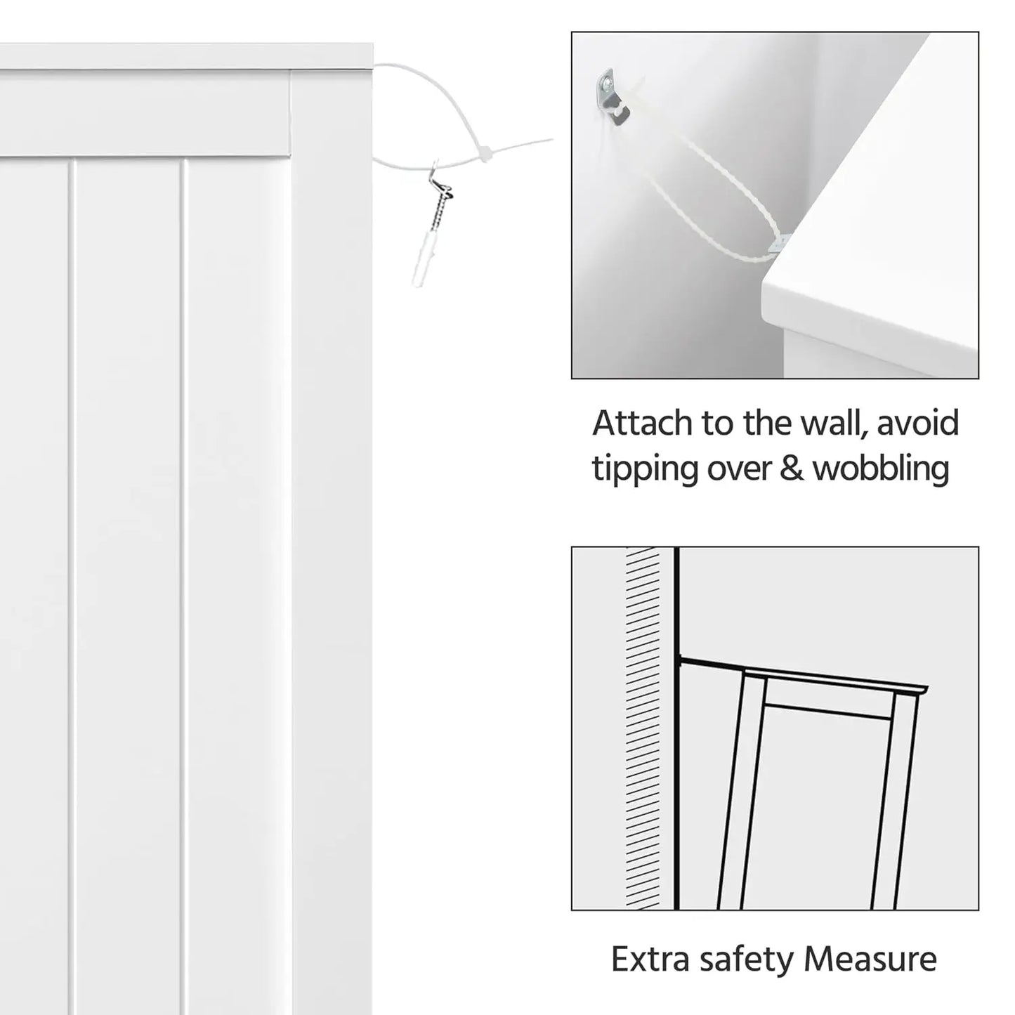 Floor Cabinet with 4 Drawers for Living Room & Bathroom