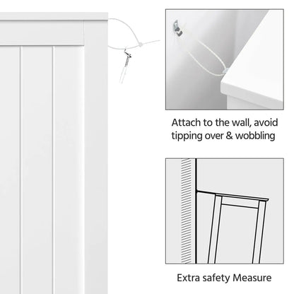 Floor Cabinet with 4 Drawers for Living Room & Bathroom