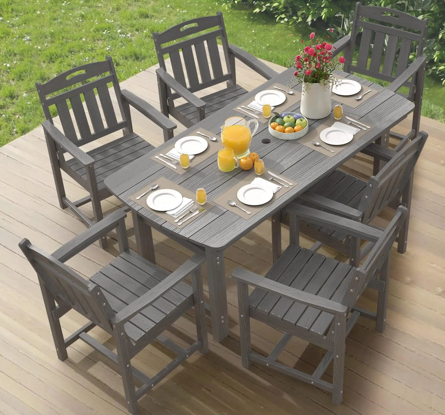 7-Piece, Outdoor Dining Set for 6