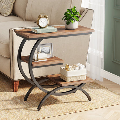 Farmhouse Industrial End Table for Couch or Bedside