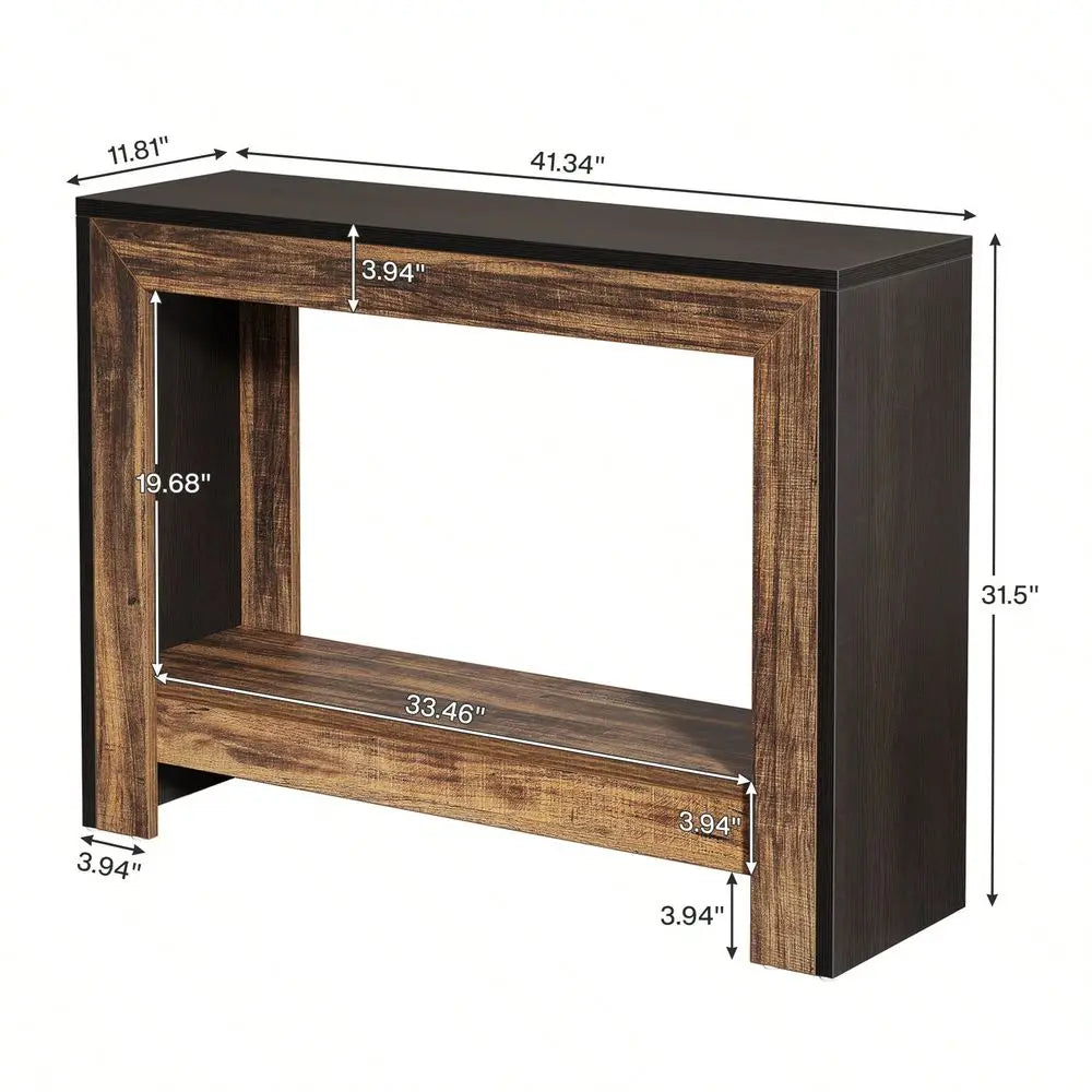 Farmhouse Console Table for Entryway or Living Room