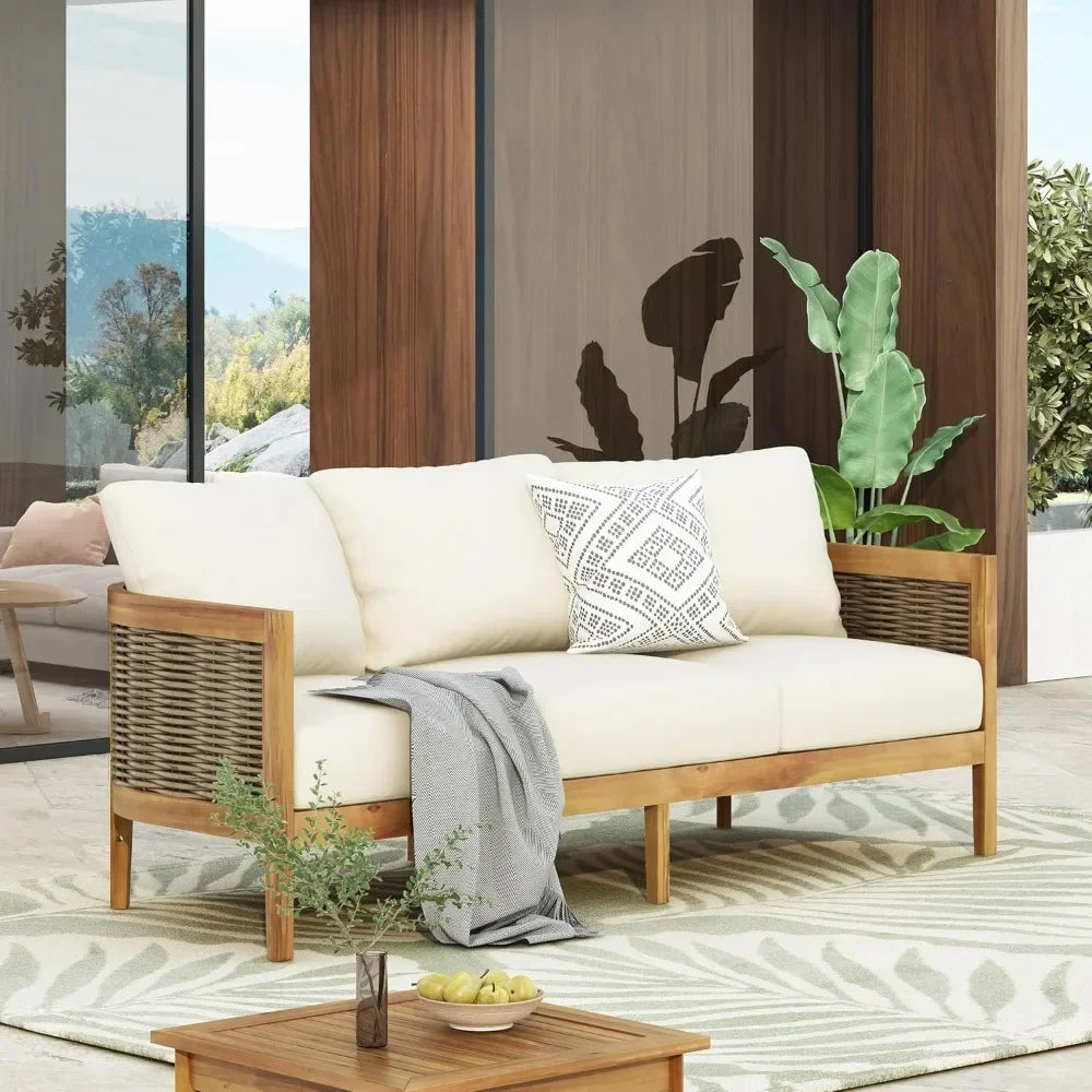Outdoor Wooden Sofa for Backyard Patio