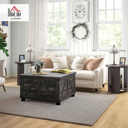Farmhouse Coffee Table with Hidden Storage