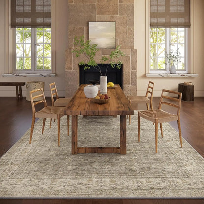 Washable 8x10 Vintage Area Rug