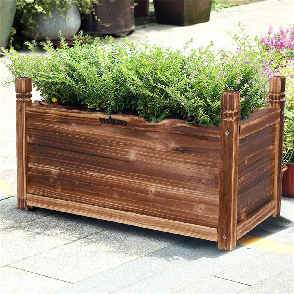Wooden Outdoor Flower Bed, Vegetable or Herb Garden