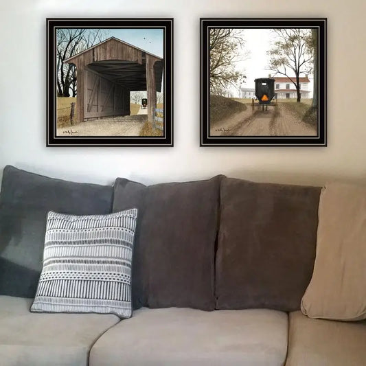 2-Piece Set - Headin' Home & Miller's Creek Bridge, Ready to Hang