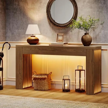 Farmhouse Entryway Table with Vertical Legs
