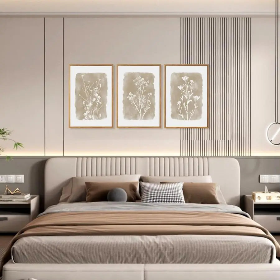 Framed Rustic Wildflower Wall Art Set
