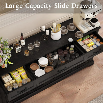 Farmhouse Sideboard Buffet Cabinet with Barn Doors