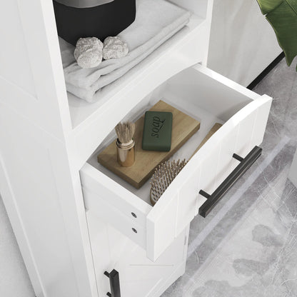66.9" Tall, Farmhouse Storage Cabinet for Bathroom