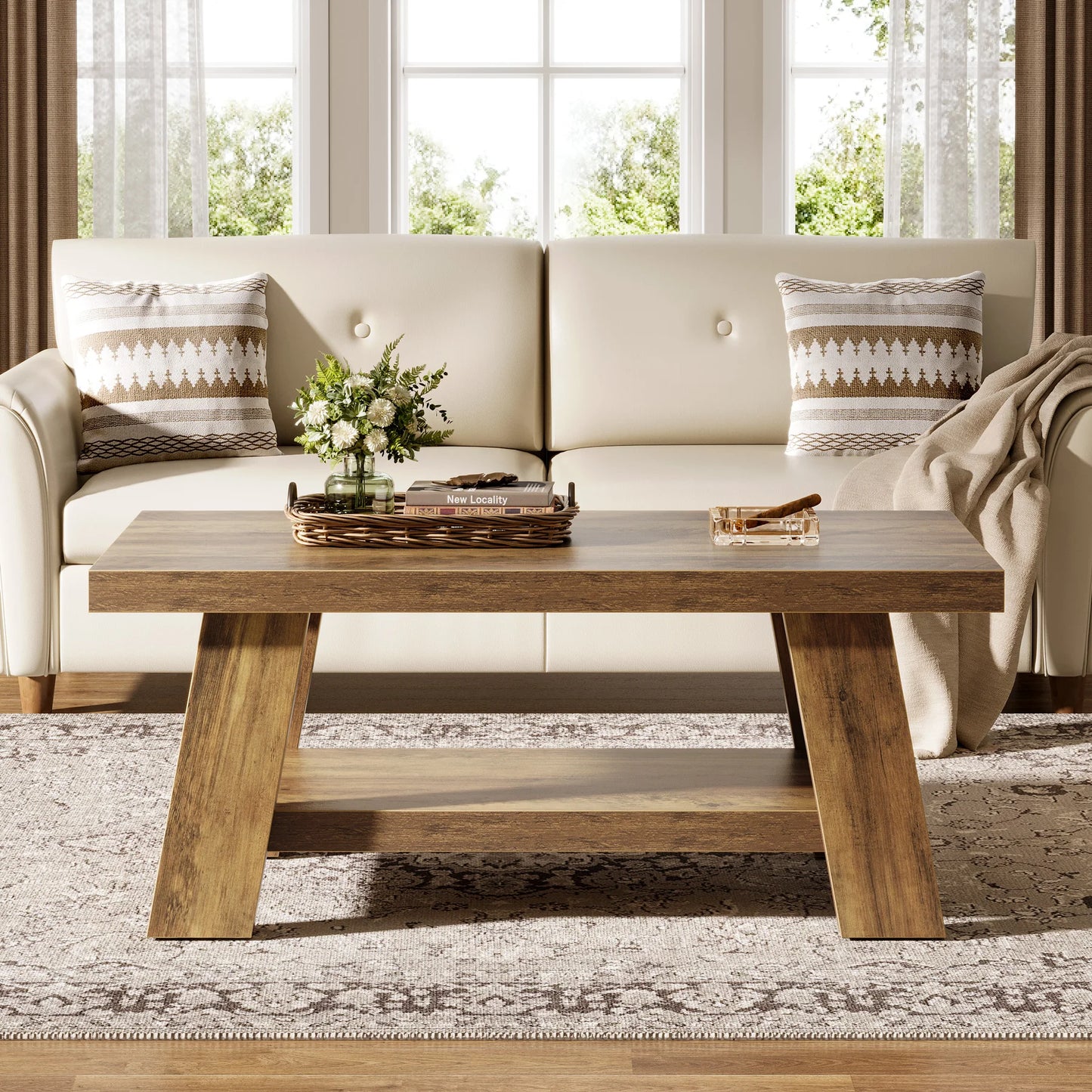 Rustic Farmhouse Wood Coffee Table