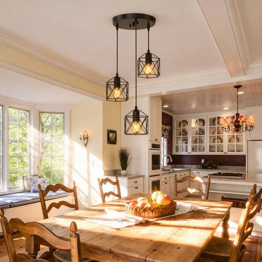 Farmhouse Industrial Pendant Lights for Kitchen, Dining Room or Entryway