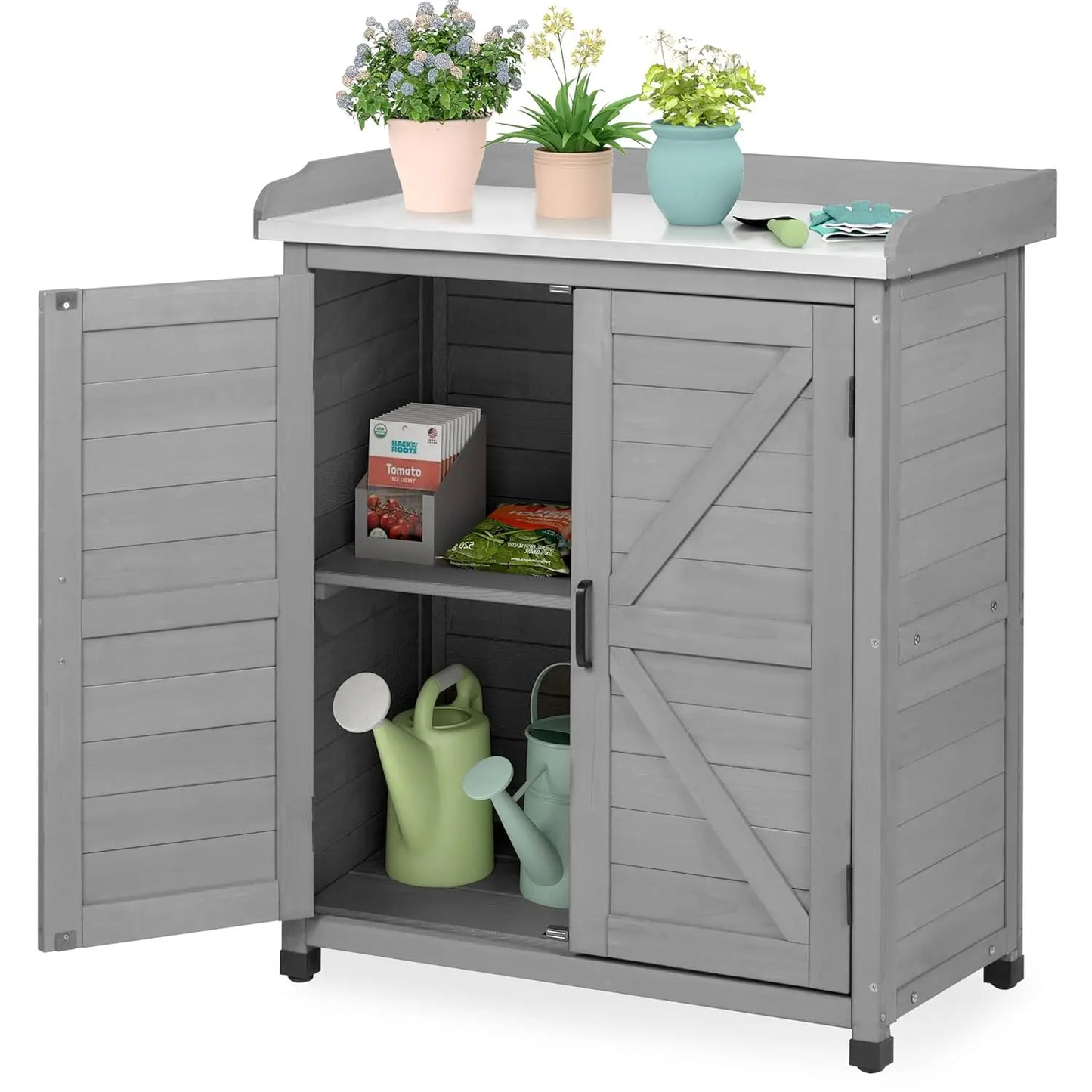Outdoor Storage Cabinet & Potting Bench