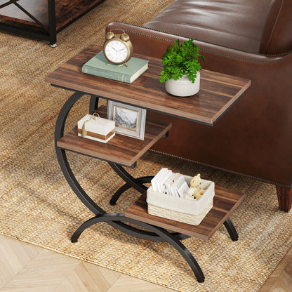 Farmhouse Industrial End Table for Couch or Bedside