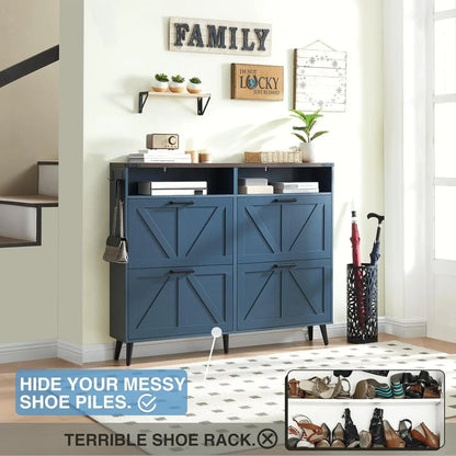 Farmhouse Shoe Storage Cabinet