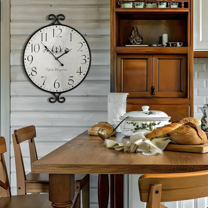 30" Farmhouse Wrought Iron Frame Wall Clock