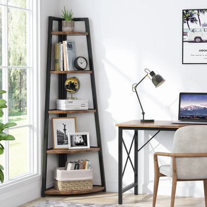 Wooden Corner Bookshelf & Display Shelves