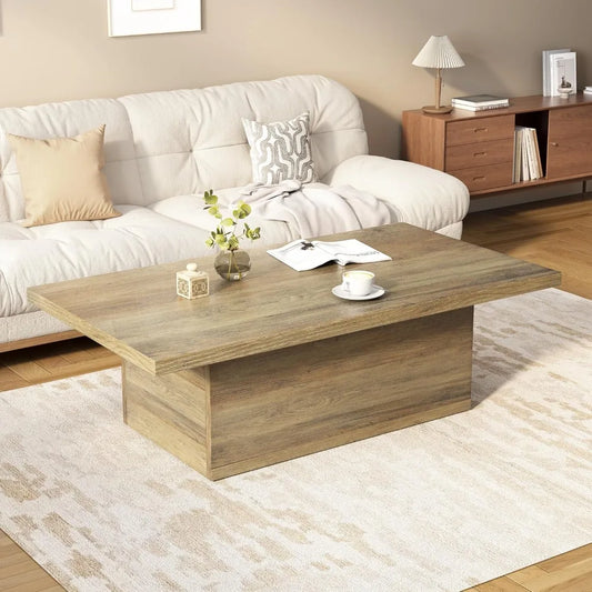 Wooden Coffee Table with Sturdy Frame